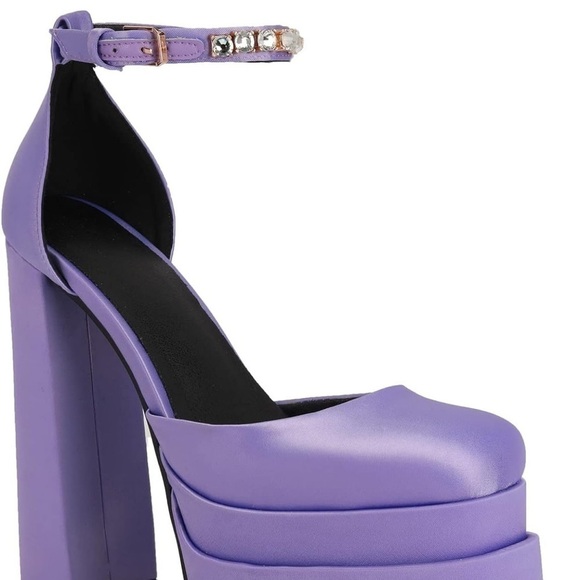 Plataform Chunky High Block Heels Ankle Strap Buckles Wedge Dress Pumps Fashion - Picture 6 of 7